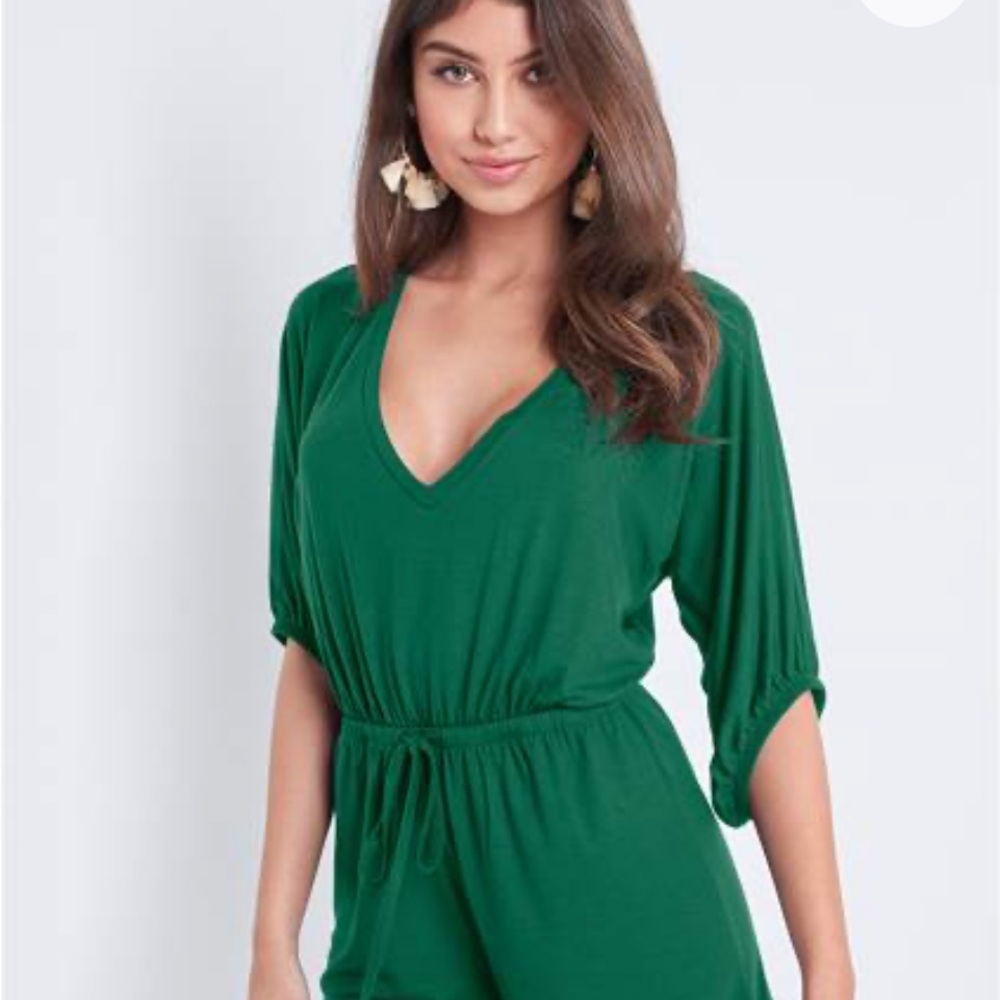 VENUS Emerald V-Neck Jumpsuit
